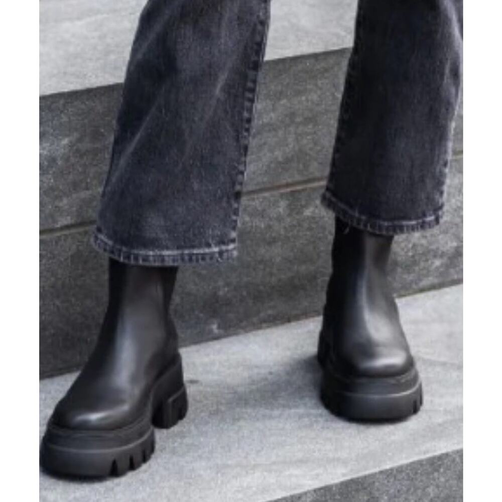 New THURSDAY Boot Co Reign Platform Chelsea Boots •Women 8.5• Leather Handmade - Picture 8 of 10